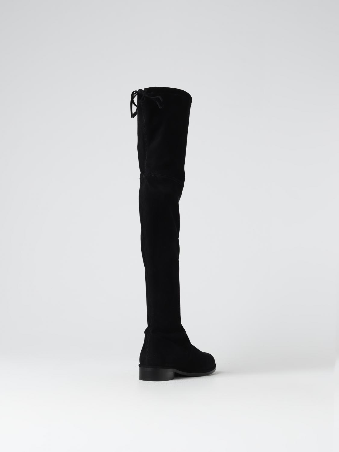STUART WEITZMAN: Lowland boots in suede - Black | Stuart