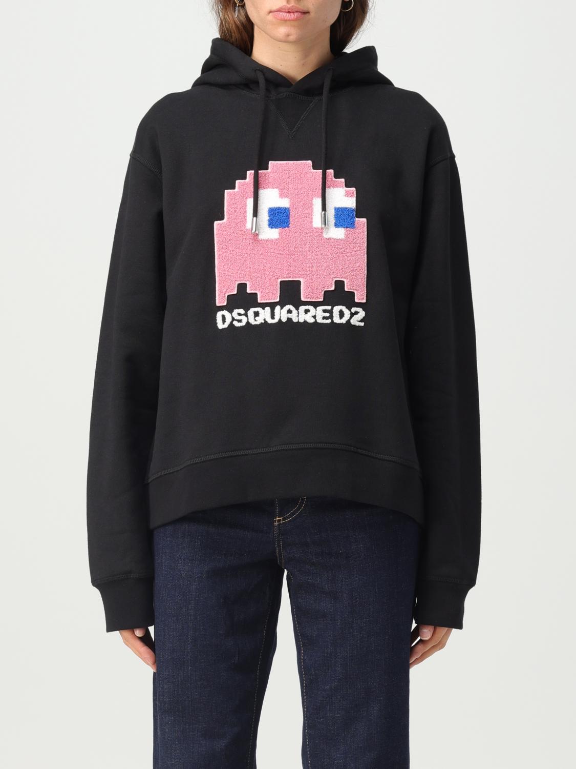 DSQUARED2: cotton sweatshirt - Black | Dsquared2 sweatshirt