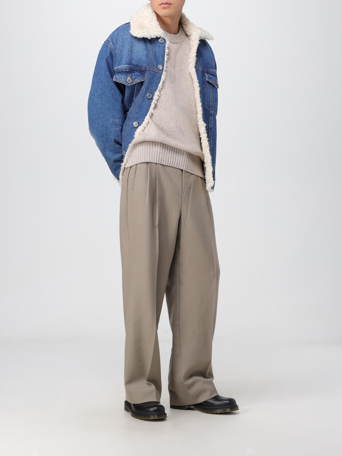 AMI PARIS PANTS: Pants men Ami Paris, Beige - Img 2