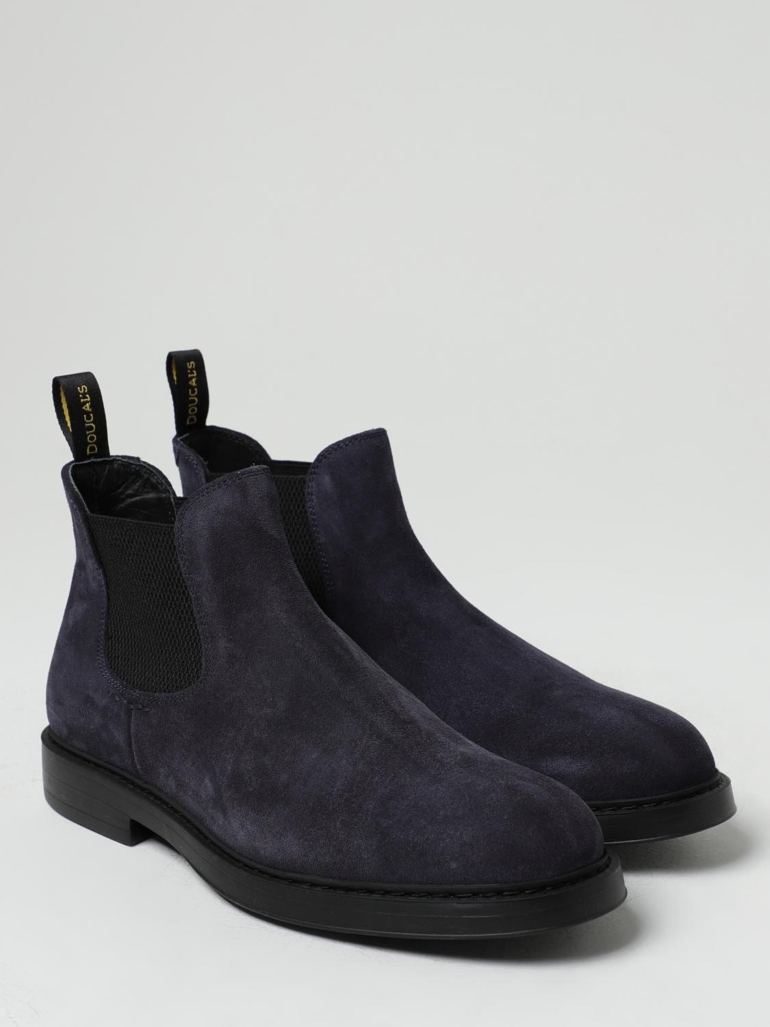DOUCAL'S STIEFELETTEN: Schuhe herren Doucal's, Blau - Img 2