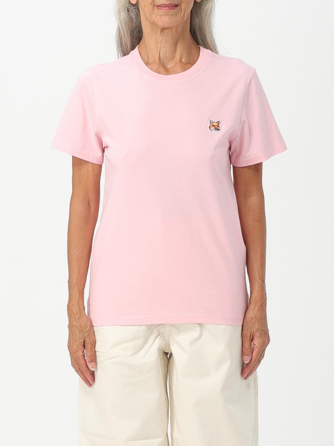 Maison Kitsuné cotton t-shirt - Pink | LW00105KJ0008 | GIGLIO.COM