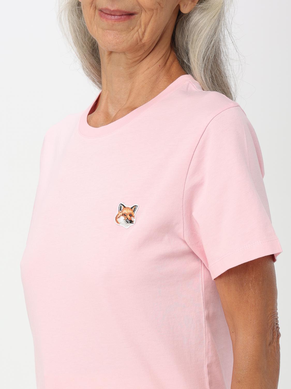 Maison Kitsuné cotton t-shirt - Pink | LW00105KJ0008 | GIGLIO.COM