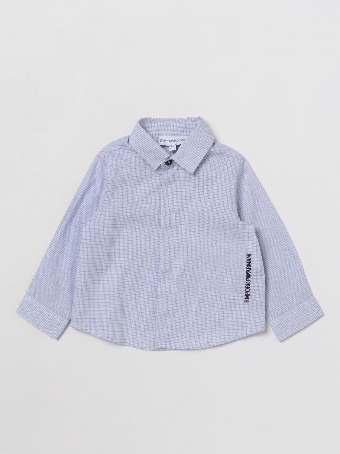 EMPORIO ARMANI CAMICIA: Camicia Emporio Armani Kids in cotone a righe , Bianco - Img 1