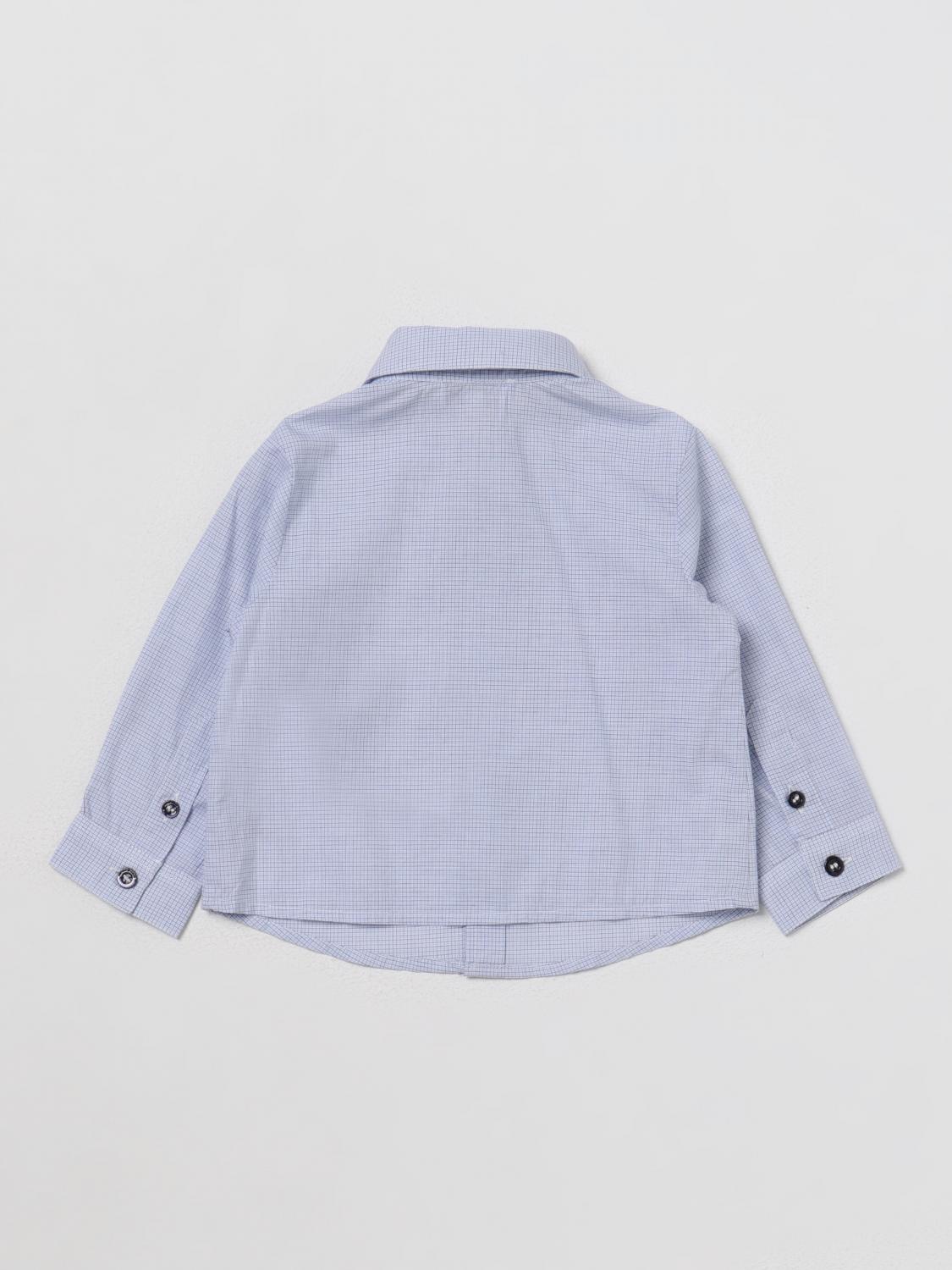 EMPORIO ARMANI CAMICIA: Camicia Emporio Armani Kids in cotone a righe , Bianco - Img 2