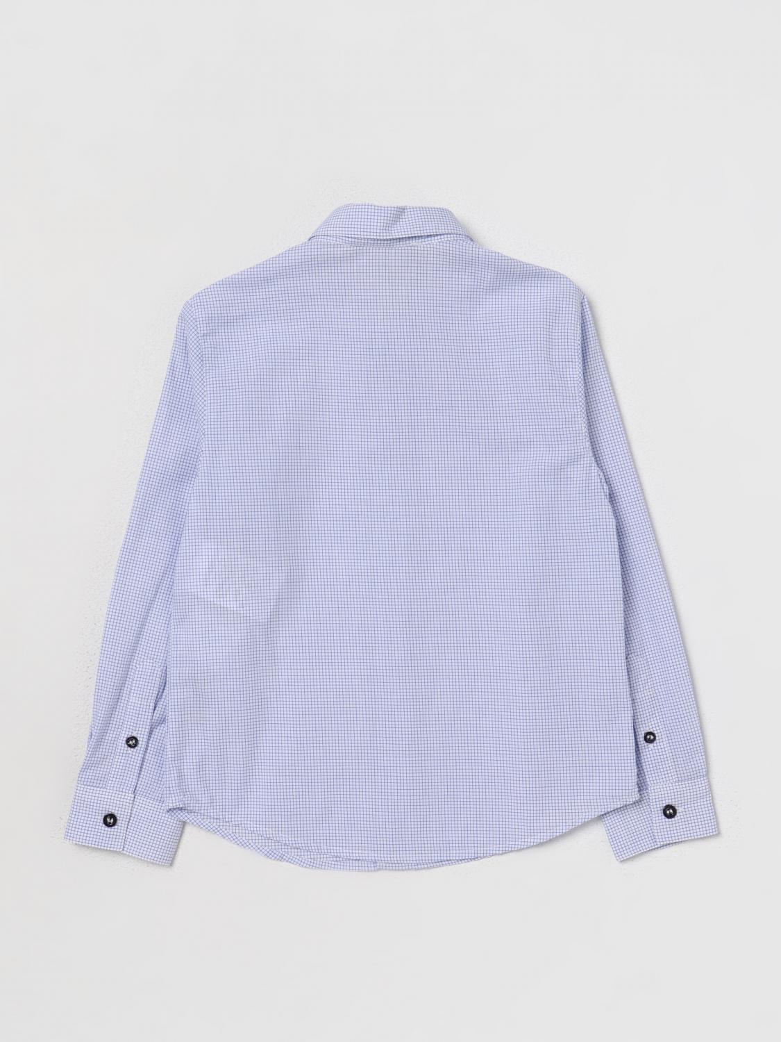 EMPORIO ARMANI CAMICIA: Camicia Emporio Armani Kids in cotone a righe , Bianco 1 - Img 2