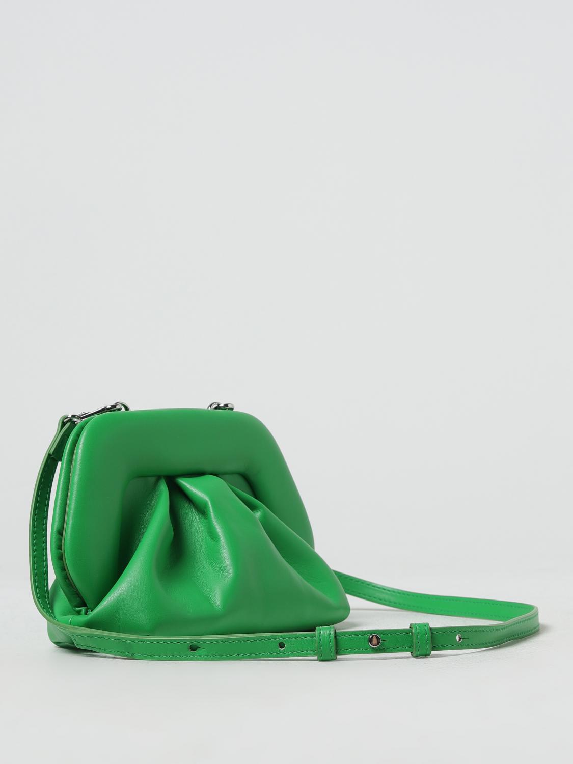THEMOIRÈ BORSA A MANO: Borsa Gea Themoiré in pelle vegana, Verde - Img 2