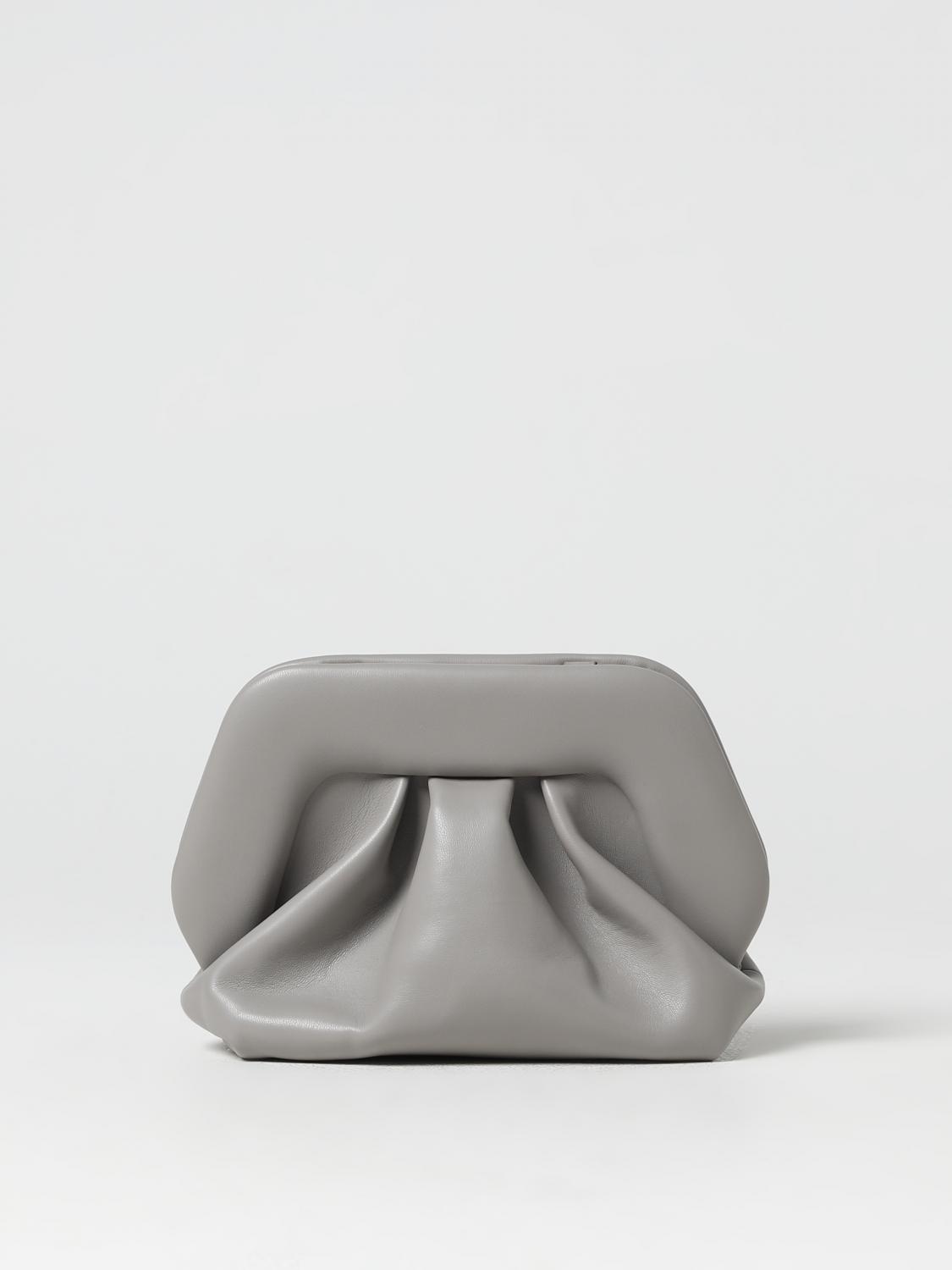 THEMOIRÈ BORSA A MANO: Borsa Gea Themoiré in pelle vegana, Grigio - Img 1
