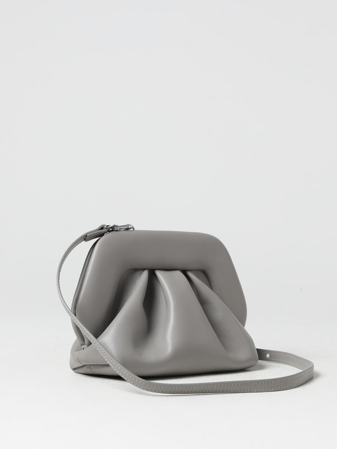 THEMOIRÈ BORSA A MANO: Borsa Gea Themoiré in pelle vegana, Grigio - Img 2