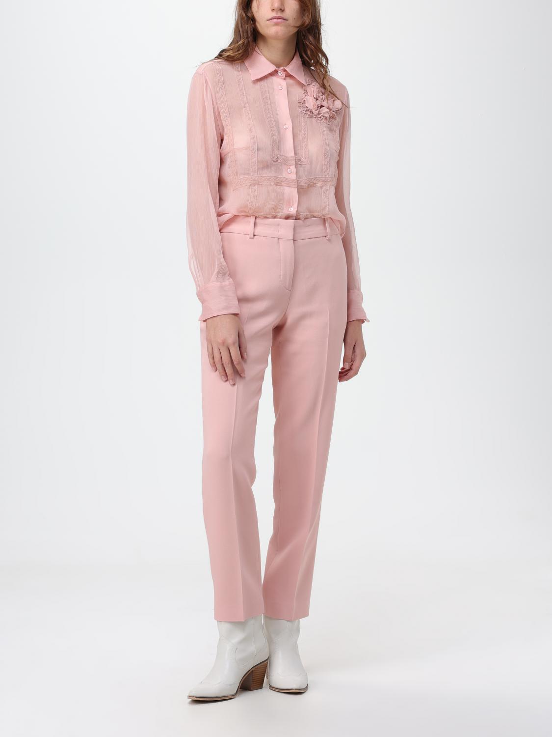 ERMANNO SCERVINO PANTALONE: Pantalone Ermanno Scervino in misto viscosa, Rosa - Img 2