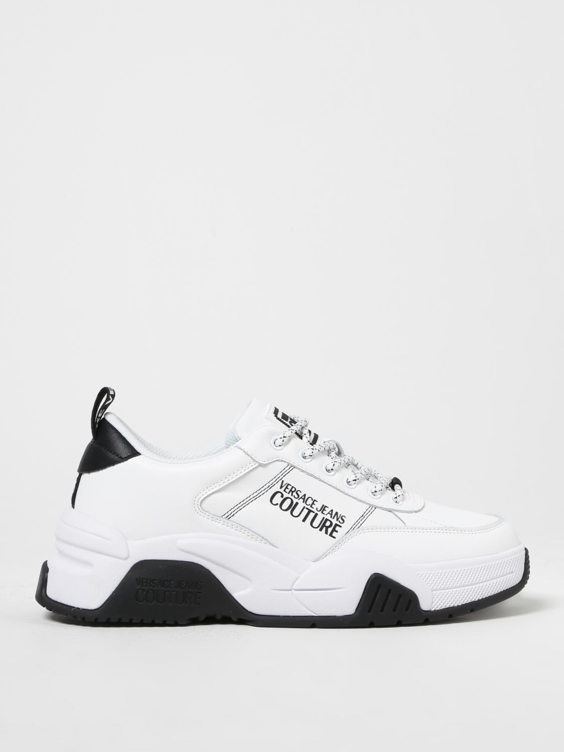 Versace Jeans Couture Stargaze bottom sneakers in leather - White
