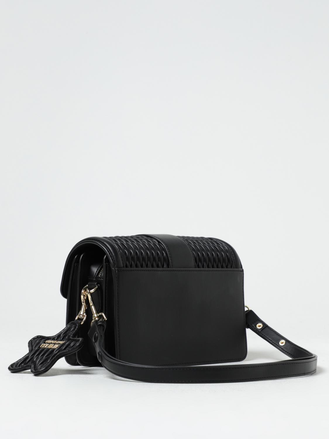 VERSACE JEANS COUTURE BORSA A SPALLA: Borsa Versace Jeans Couture in nappa sintetica con specchietto, Nero - Img 2
