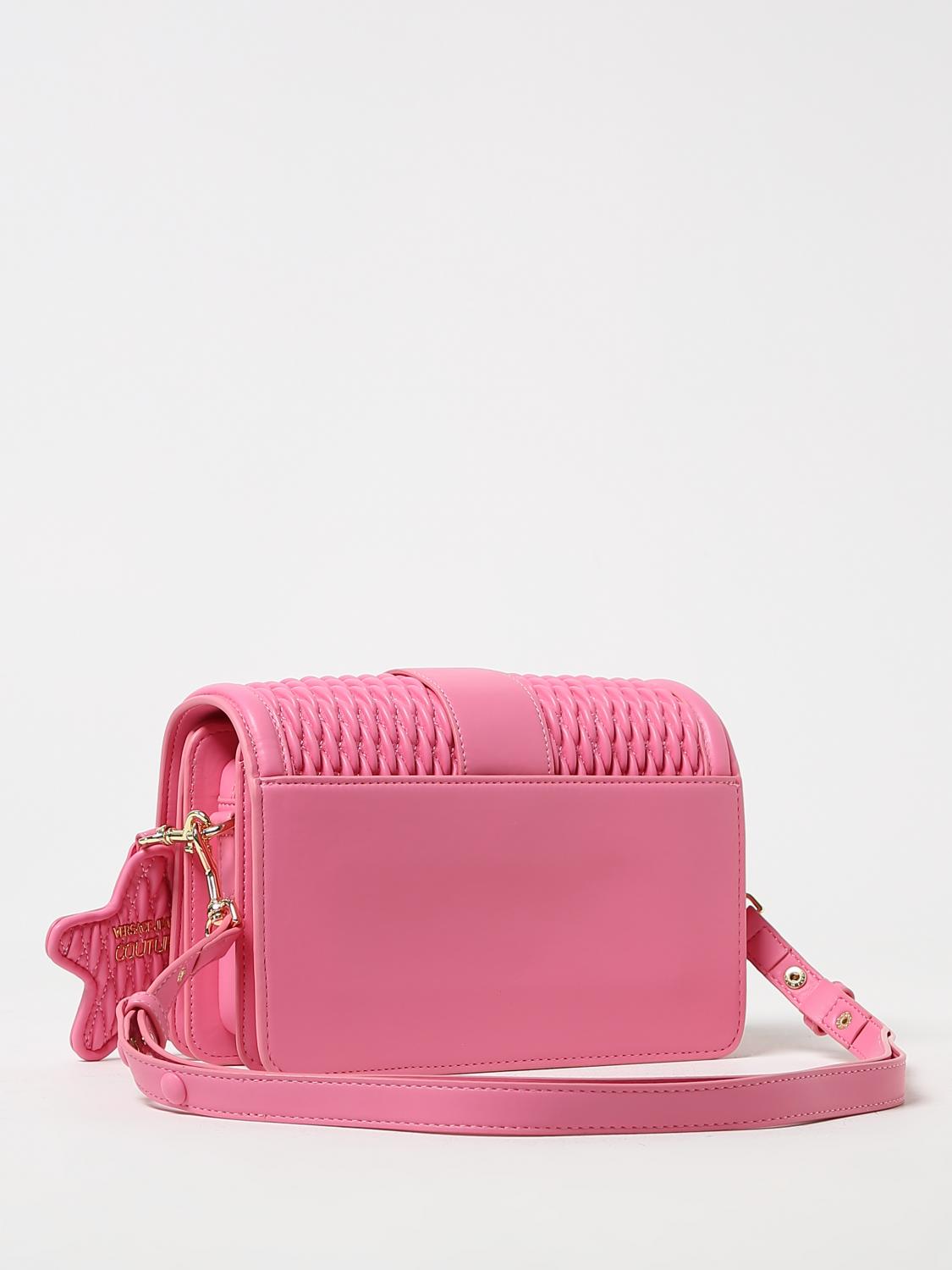 VERSACE JEANS COUTURE BORSA A SPALLA: Borsa Versace Jeans Couture in nappa sintetica con specchietto, Rosa - Img 2