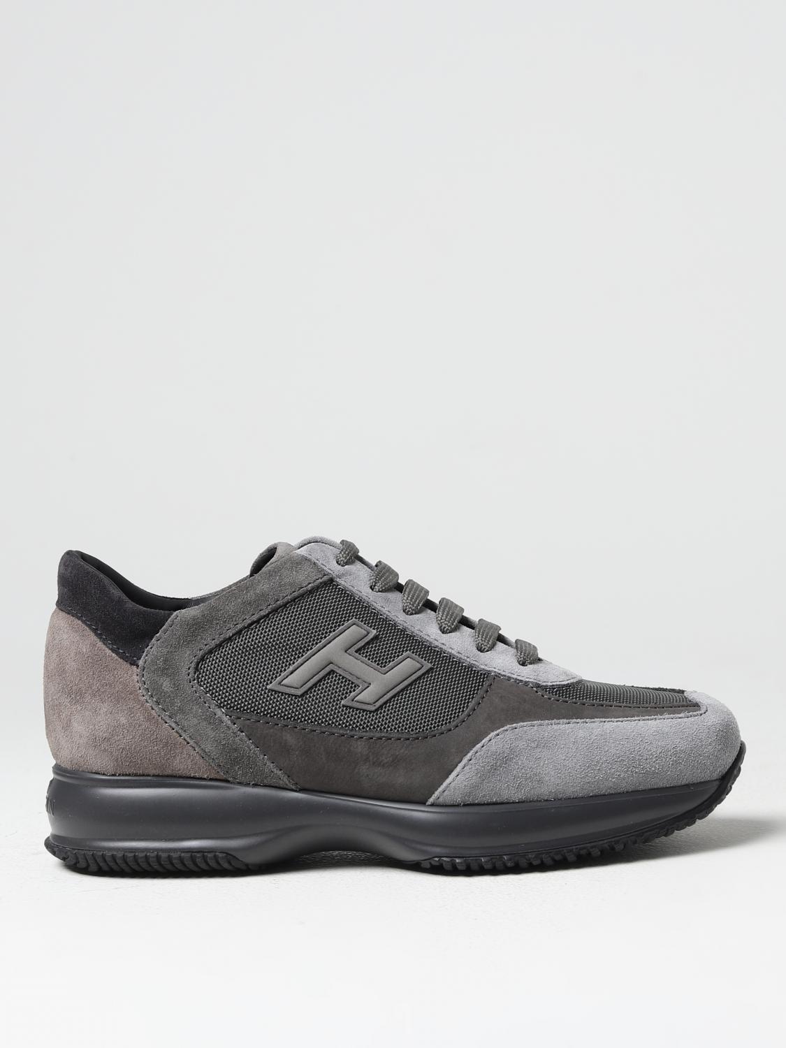 HOGAN SNEAKERS: Sneakers Interactive Hogan in pelle e mesh, Grigio - Img 1