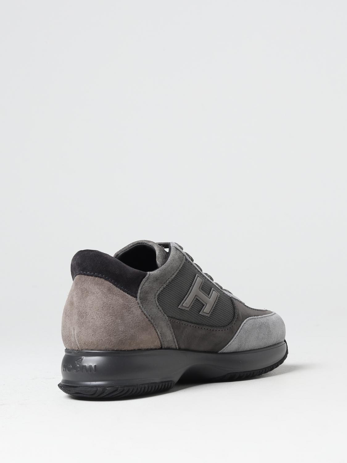 HOGAN SNEAKERS: Sneakers Interactive Hogan in pelle e mesh, Grigio - Img 3