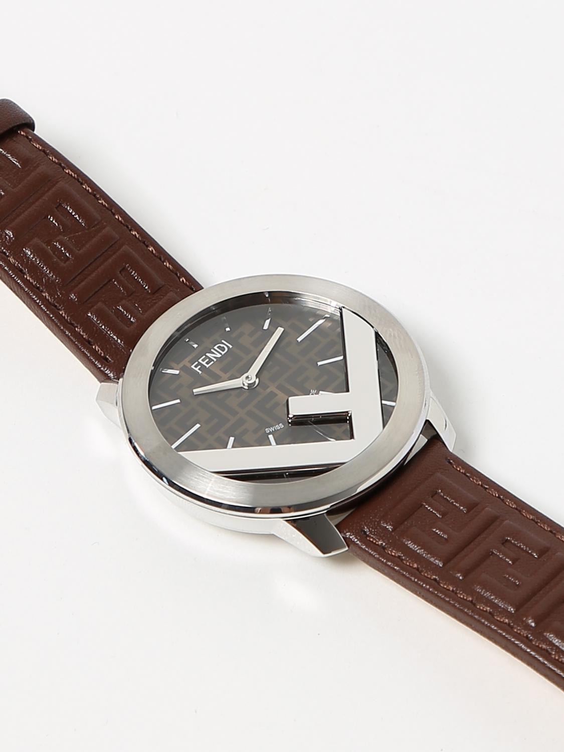 FENDI WATCH: F is Fendi watch in stainless steel, Brown - Img 3