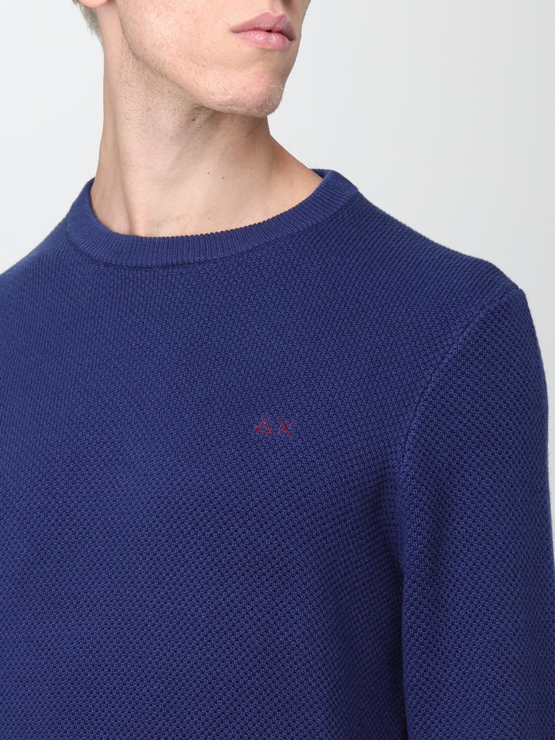 SUN68 SWEATER: Sweater men Sun 68, Blue - Img 3