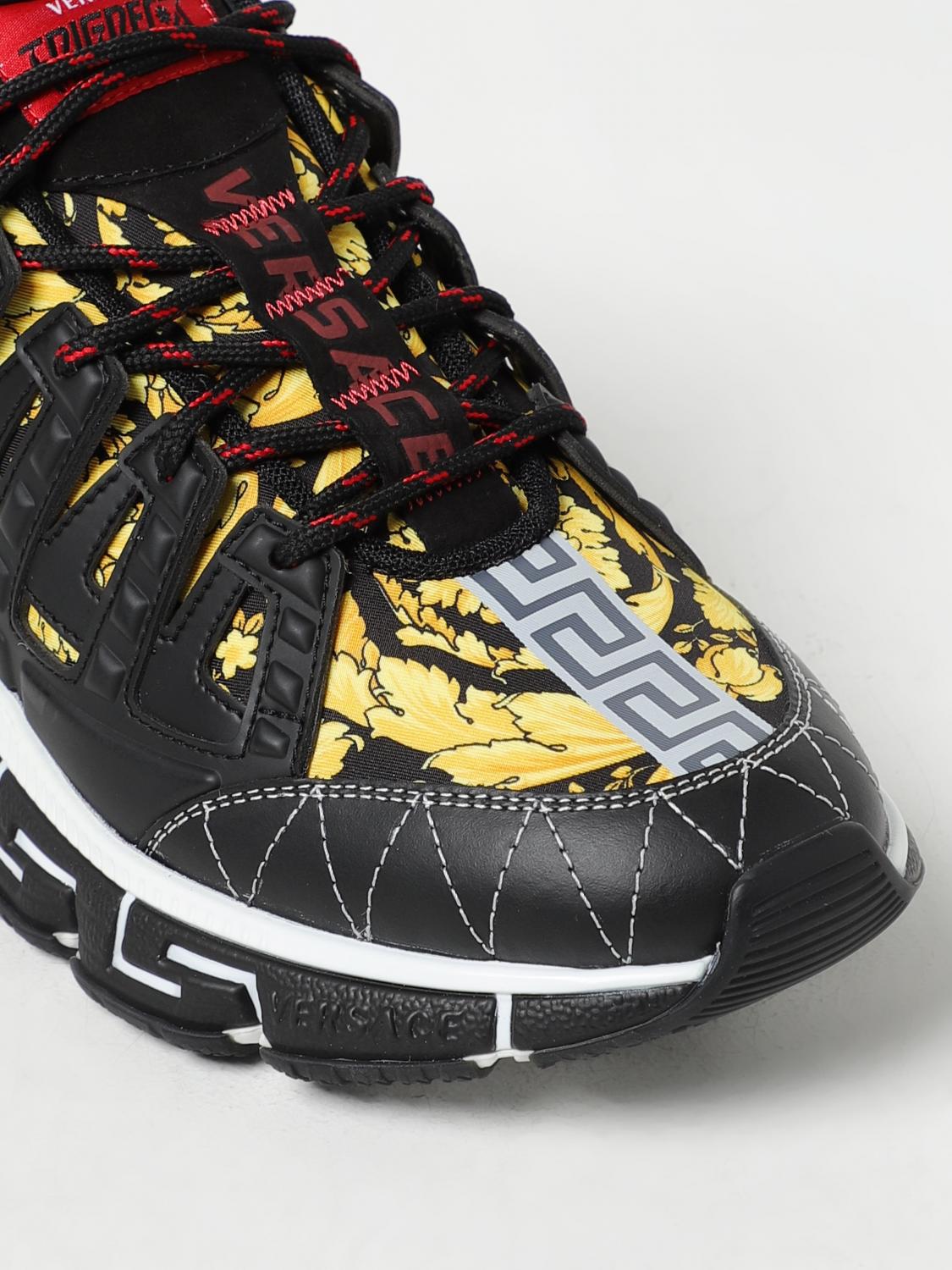 Versace Trigreca sneakers in leather and nylon - Black