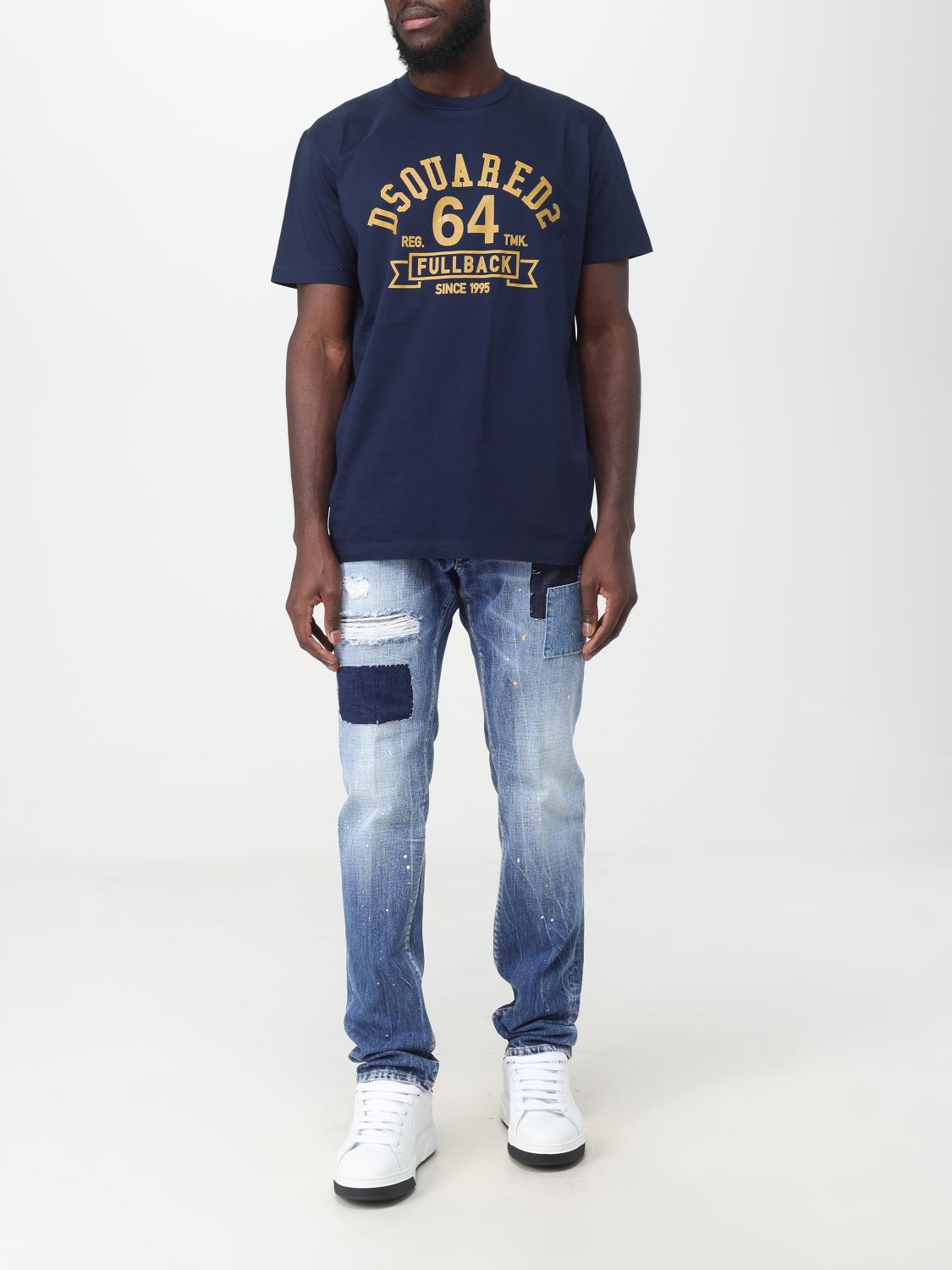 DSQUARED2 CAMISETA: Camiseta hombre Dsquared2, Azul Oscuro - Img 2