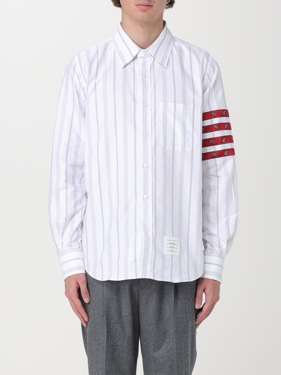 THOM BROWNE SHIRT: Thom Browne silk shirt, Grey - Img 1