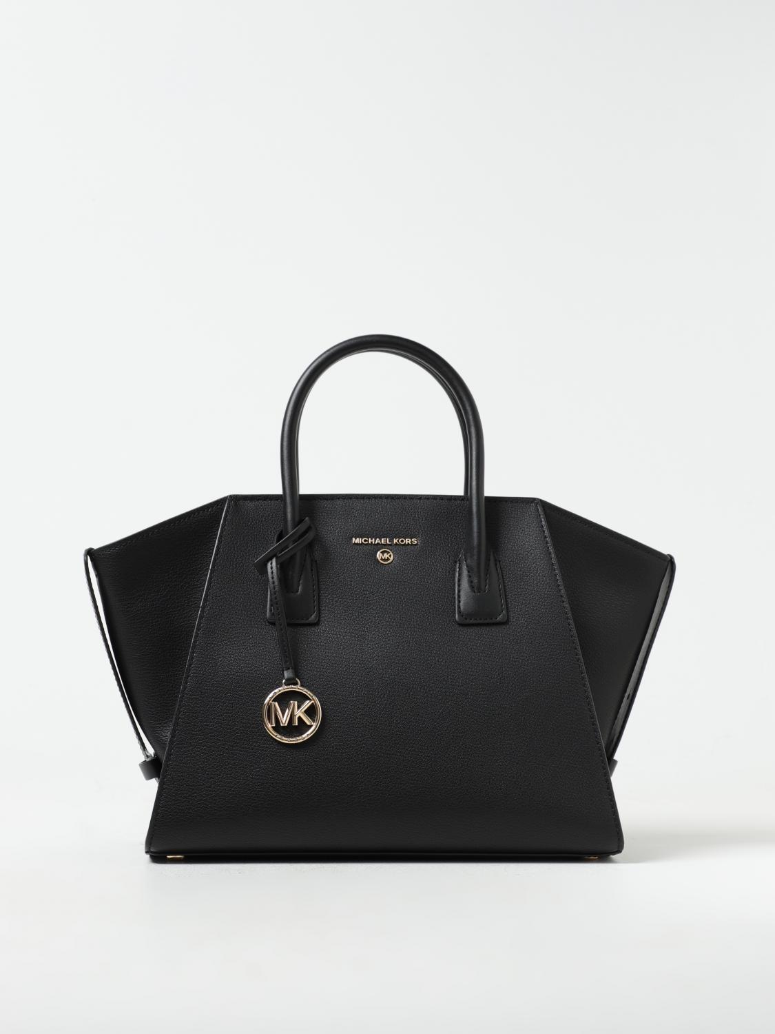 MICHAEL KORS BORSA A MANO: Borsa Avril Michael Kors in pelle a micro grana, Nero - Img 1