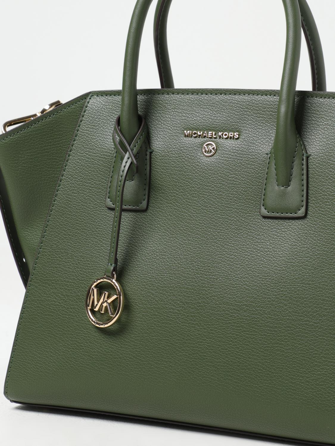 MICHAEL KORS BORSA A MANO: Borsa Avril Michael Kors in pelle a micro grana, Verde - Img 3