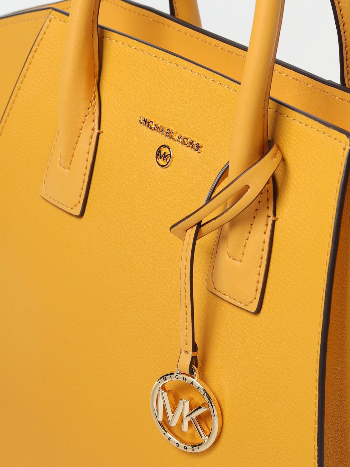 MICHAEL KORS BORSA A MANO: Borsa Avril Michael Kors in pelle a micro grana, Oro - Img 3