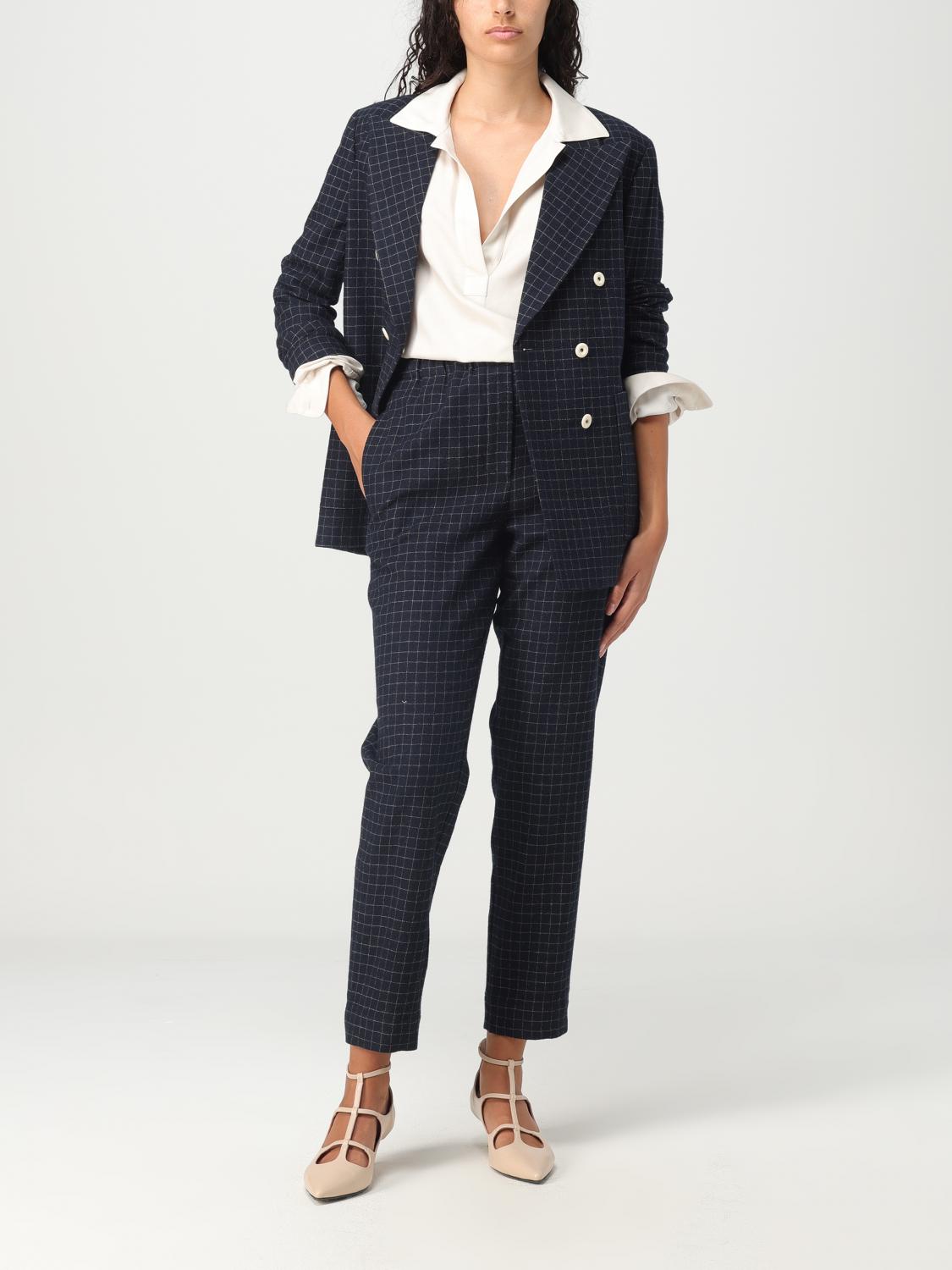 ALYSI PANTALONI: Pantalone Alysi in lana vergine, Blue - Img 2