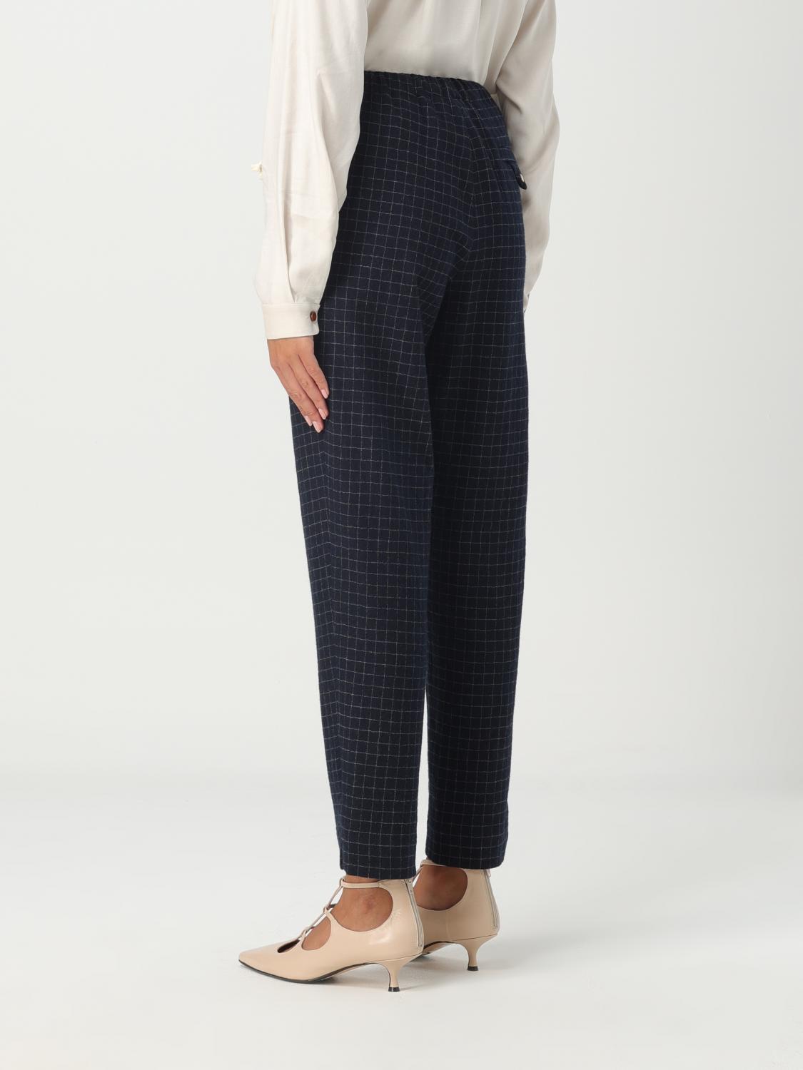 ALYSI PANTALONI: Pantalone Alysi in lana vergine, Blue - Img 3