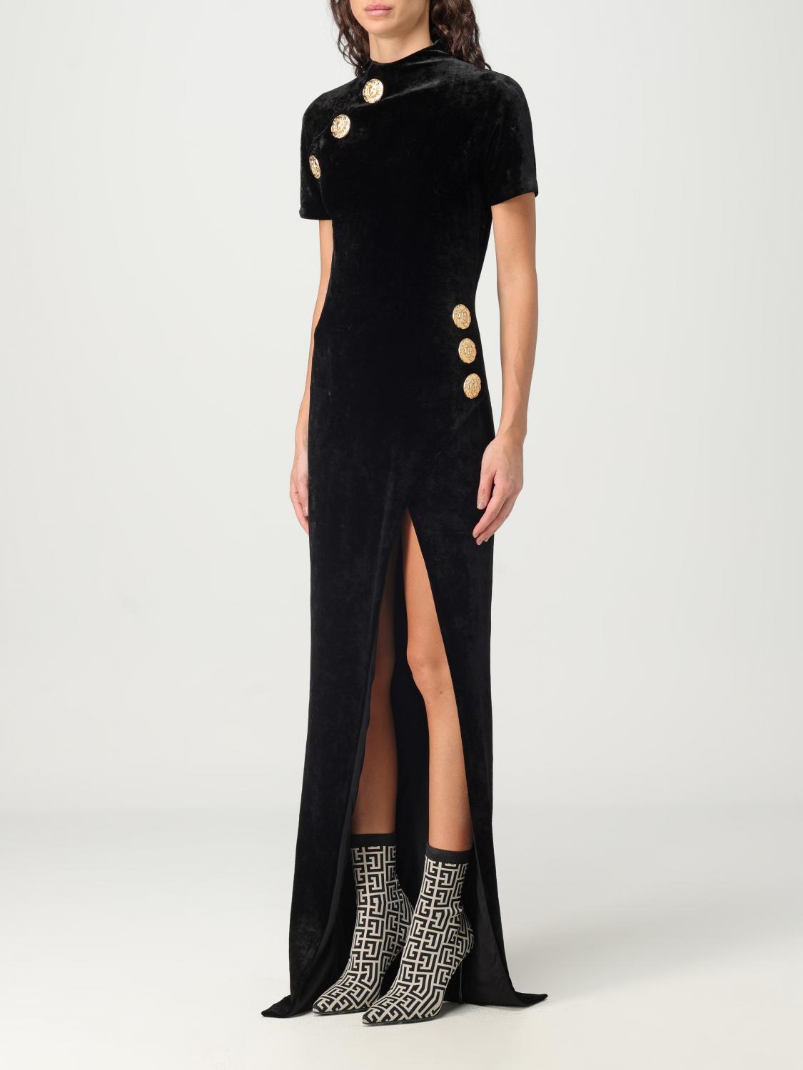 balmain black velvet dress Balmain Strapless Embellished Sequin Sun Face Mini Velvet Dress Size Medium  Retail Price 5200 main image 1