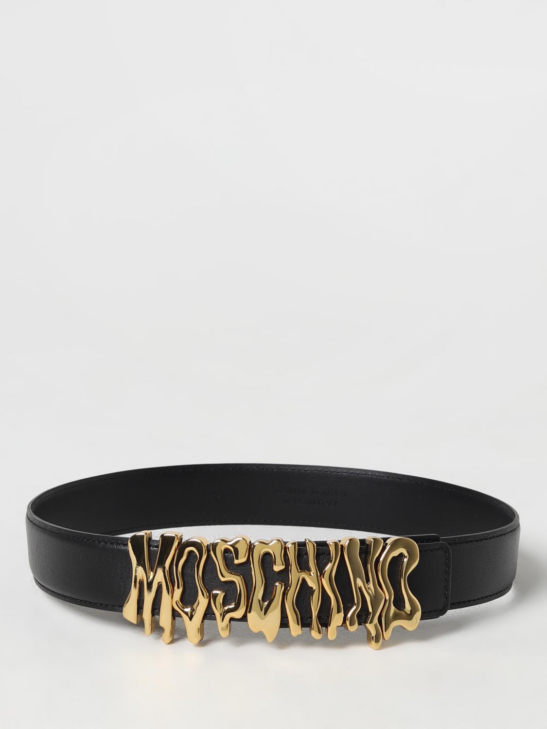 Moschino Couture leather belt with logo - Black | 80048019  display picture 1