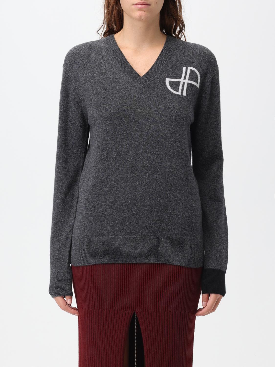 PATOU ブラック ロゴ セーター M Patou | ウール＆カシミア パトゥロゴ