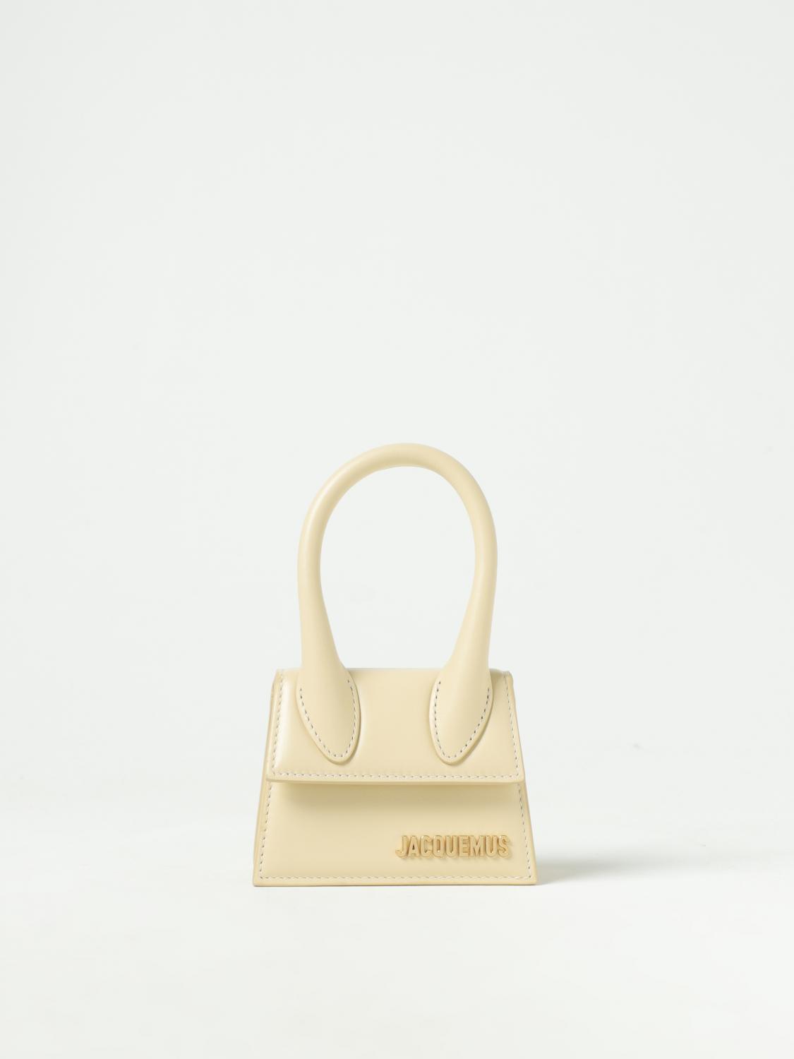 JACQUEMUS BORSA MINI: Borsa Le Chiquito Mini Jacquemus in pelle, Bianco - Img 1