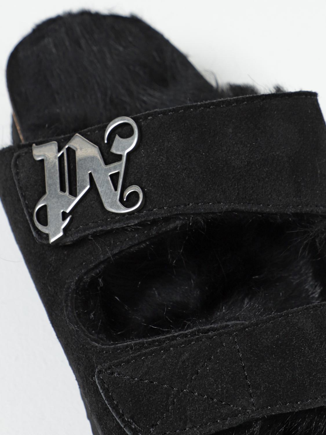 PALM ANGELS SANDALS: Palm Angels Comfy sandals in suede, Black - Img 4