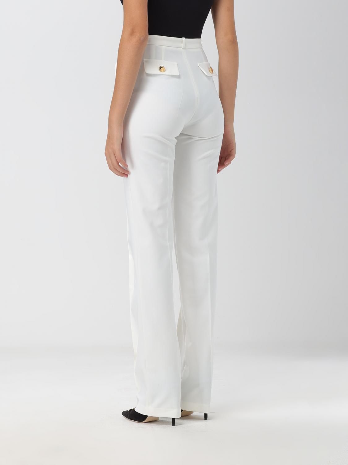 パンツ ELISABETTA FRANCHI Woman Pants Ivory PA001 360 ELISABETTA FRANCHI: Pants woman - Ivory | Elisabetta Franchi