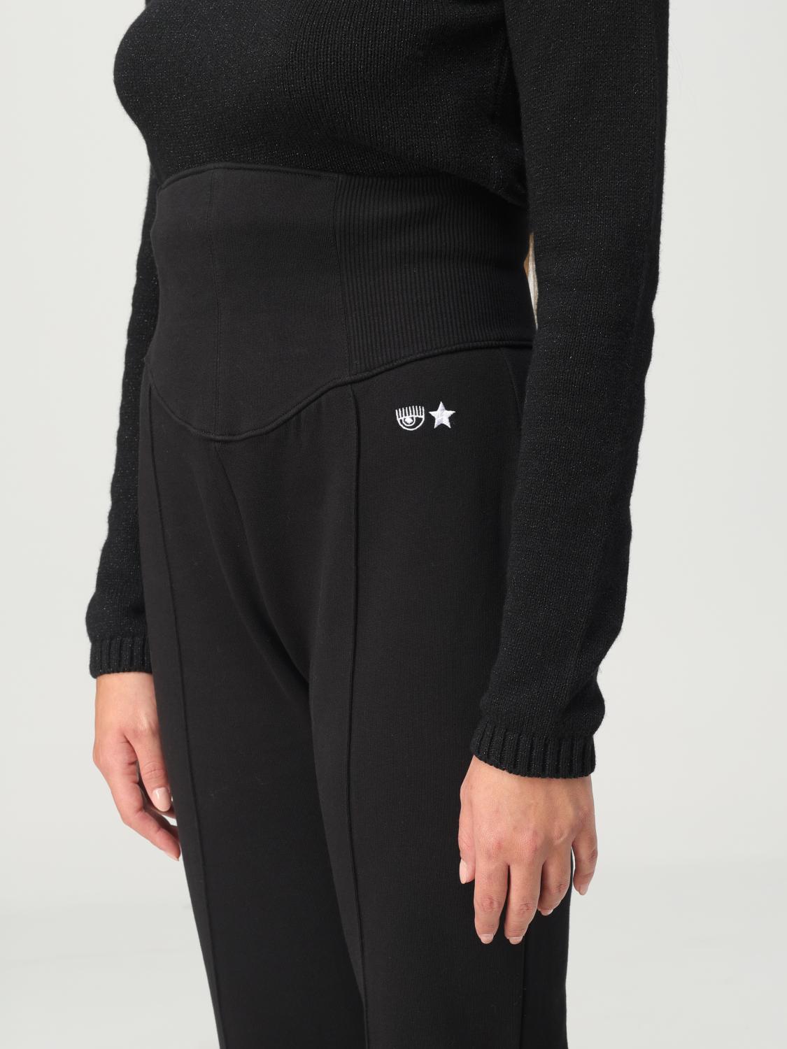 CHIARA FERRAGNI 팬츠: 팬츠 여성 Chiara Ferragni, 블랙 - Img 4