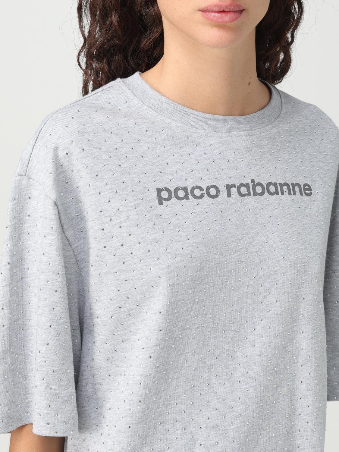 Tシャツ・カットソー RABANNE Woman T-Shirt Grey 23AJTE641CO0479 P073 Rabanne Outlet: T-shirt woman - Grey | Rabanne t-shirt