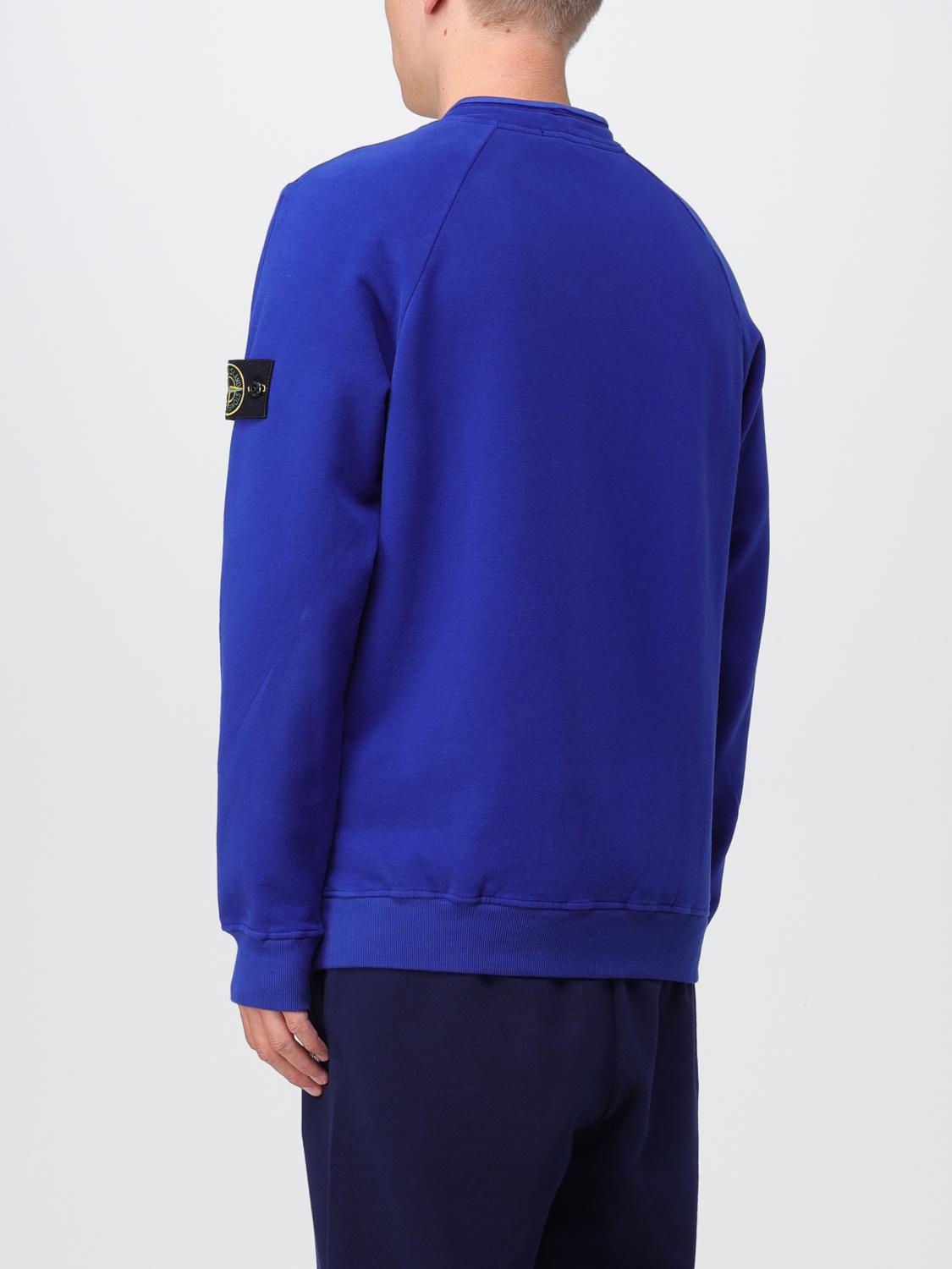 STONE ISLAND SWEATER: Sweater men Stone Island, Blue - Img 3