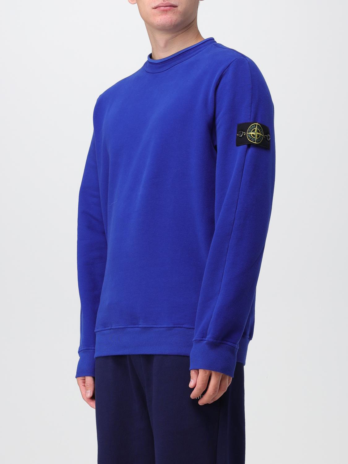 STONE ISLAND SWEATER: Sweater men Stone Island, Blue - Img 4