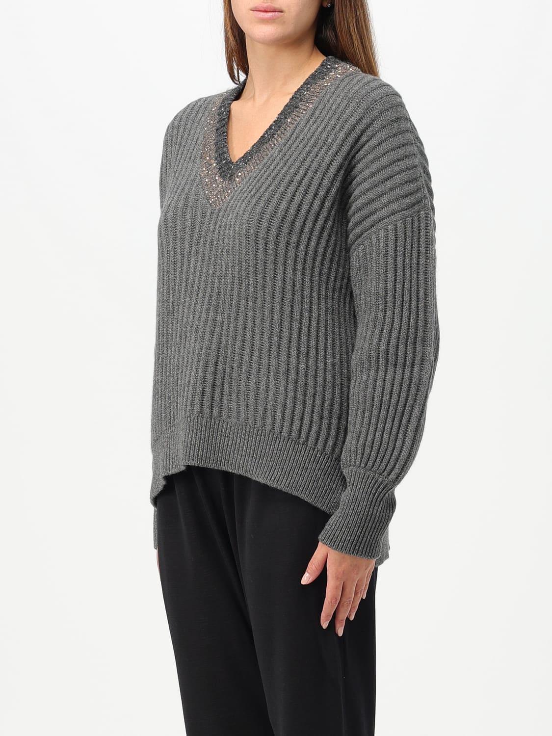 Brunello Cucinelli Sweater woman - Grey | M12511612 | GIGLIO.COM