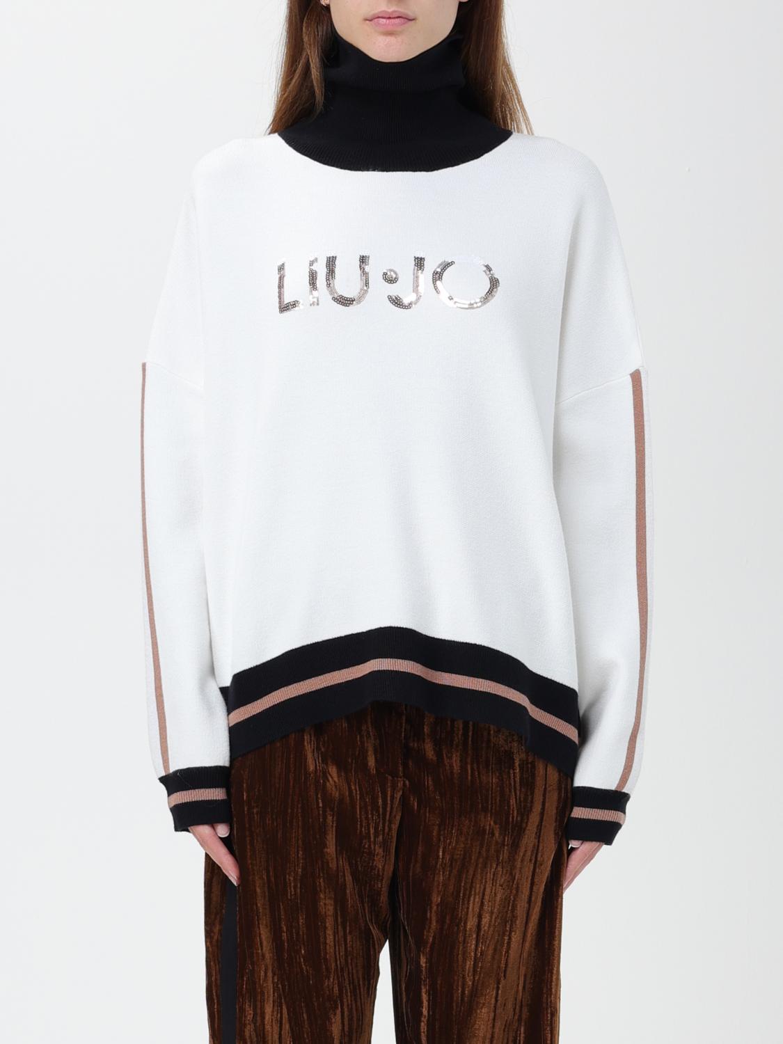 Liu Jo polo in maglia misto lino uomo panna