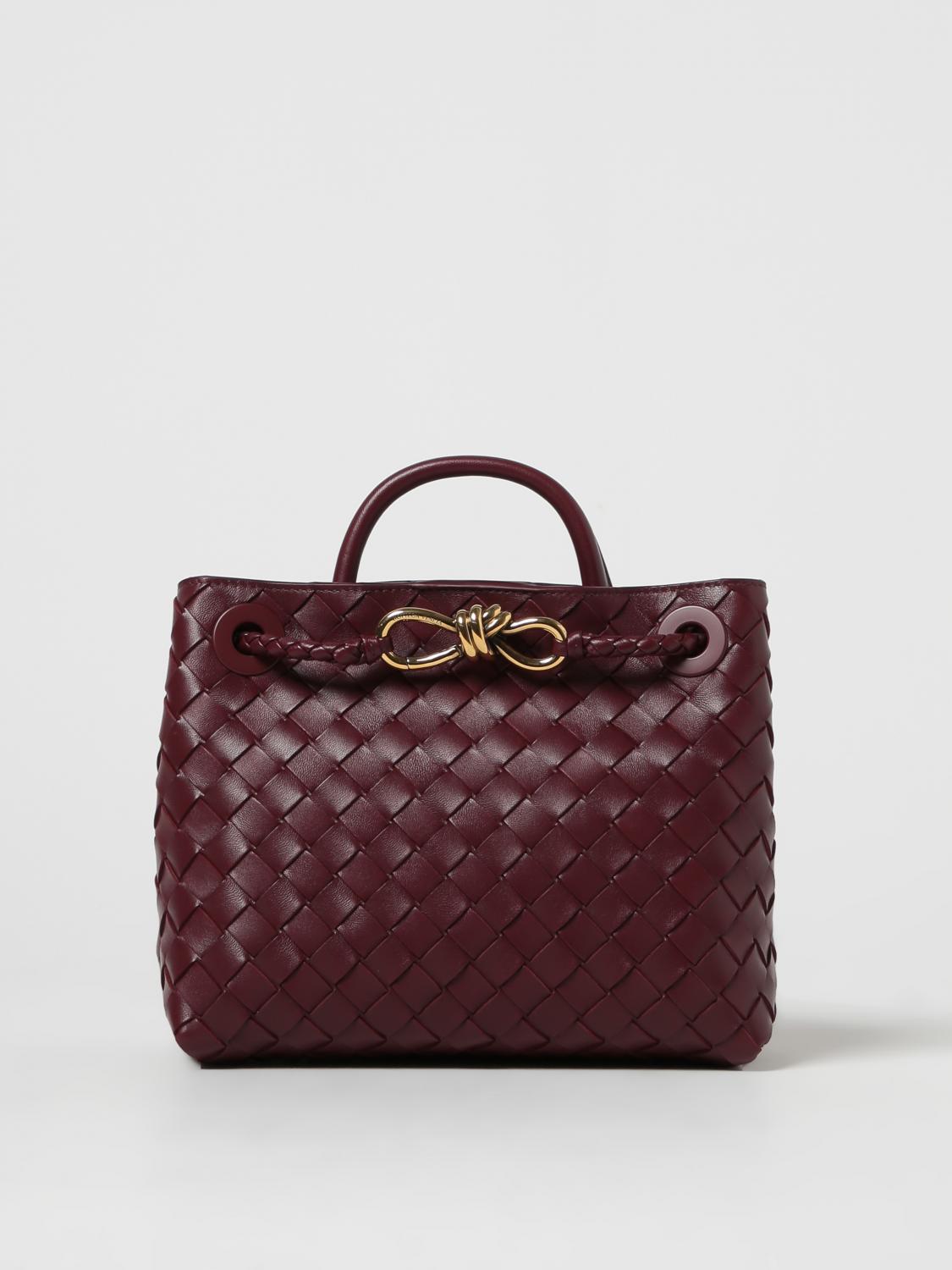 BOTTEGA VENETA HANDBAG: Bottega Veneta Andiamo bag in woven nappa, Wine - Img 1
