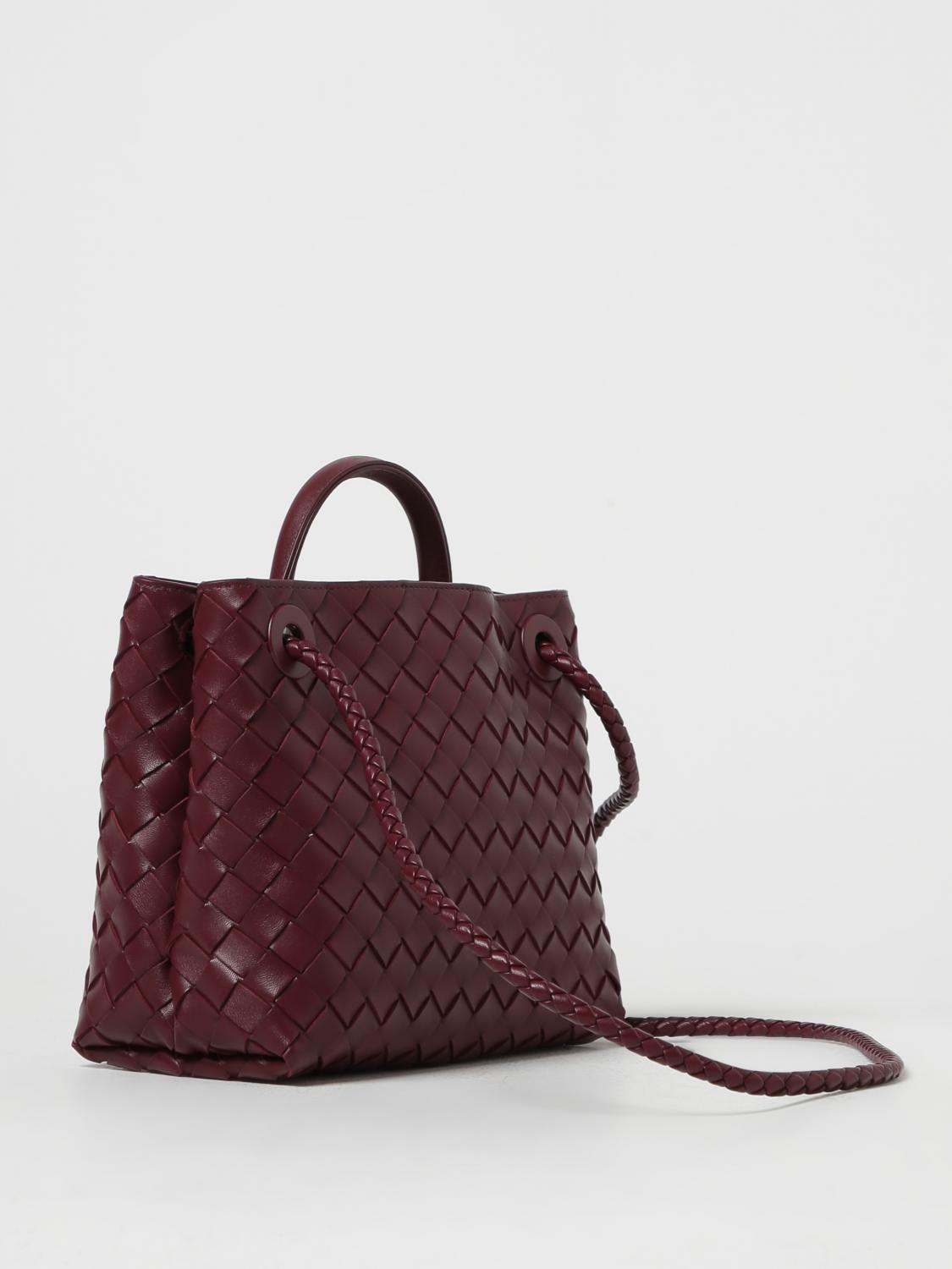 BOTTEGA VENETA HANDBAG: Bottega Veneta Andiamo bag in woven nappa, Wine - Img 3