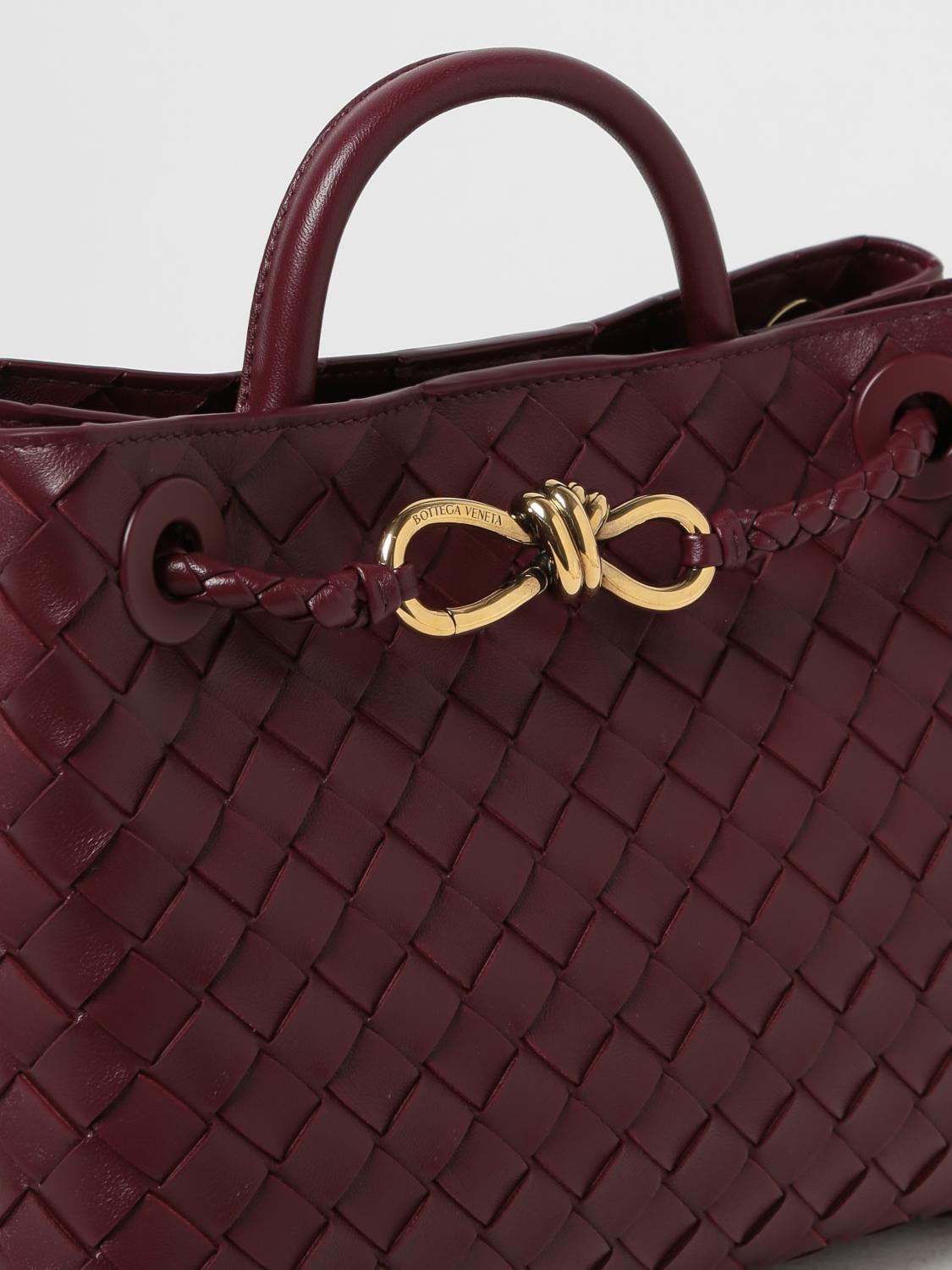 BOTTEGA VENETA HANDBAG: Bottega Veneta Andiamo bag in woven nappa, Wine - Img 4