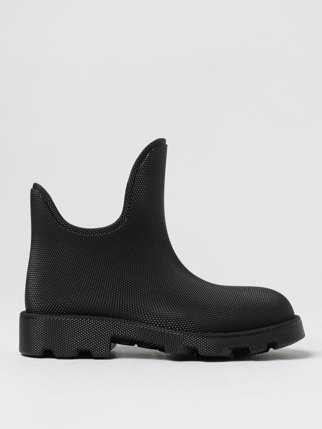 BURBERRY FLAT ANKLE BOOTS: Burberry Marsh rubber boots, Black - Img 1