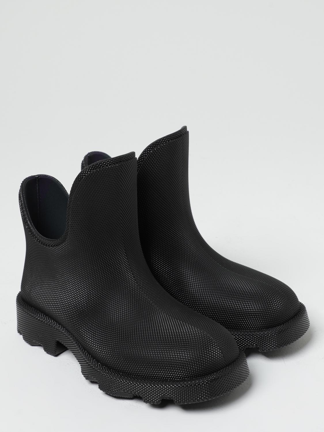 BURBERRY FLAT ANKLE BOOTS: Burberry Marsh rubber boots, Black - Img 2