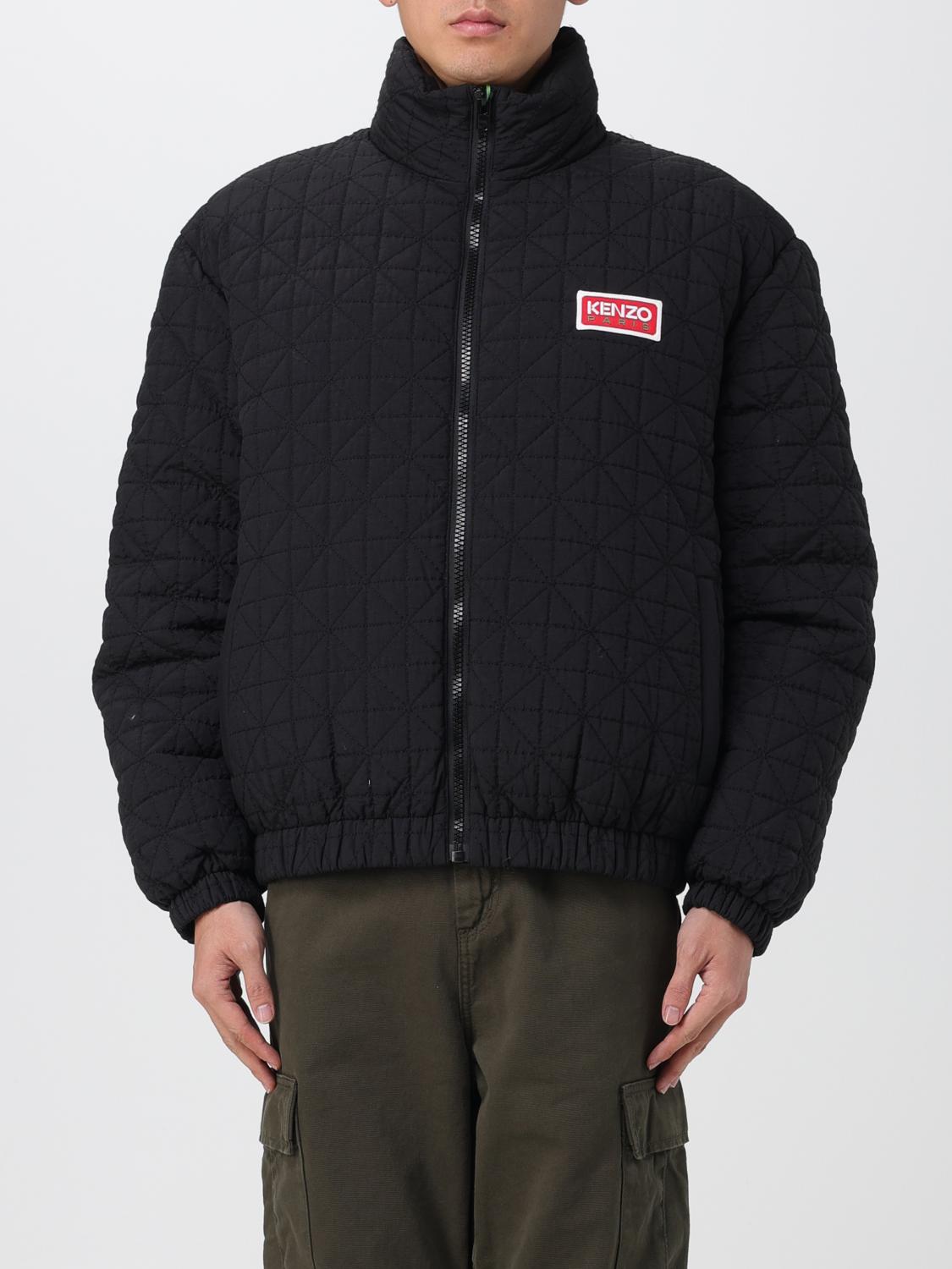 KENZO: Sashiko Stitch down jacket padded in quilted nylon - Black