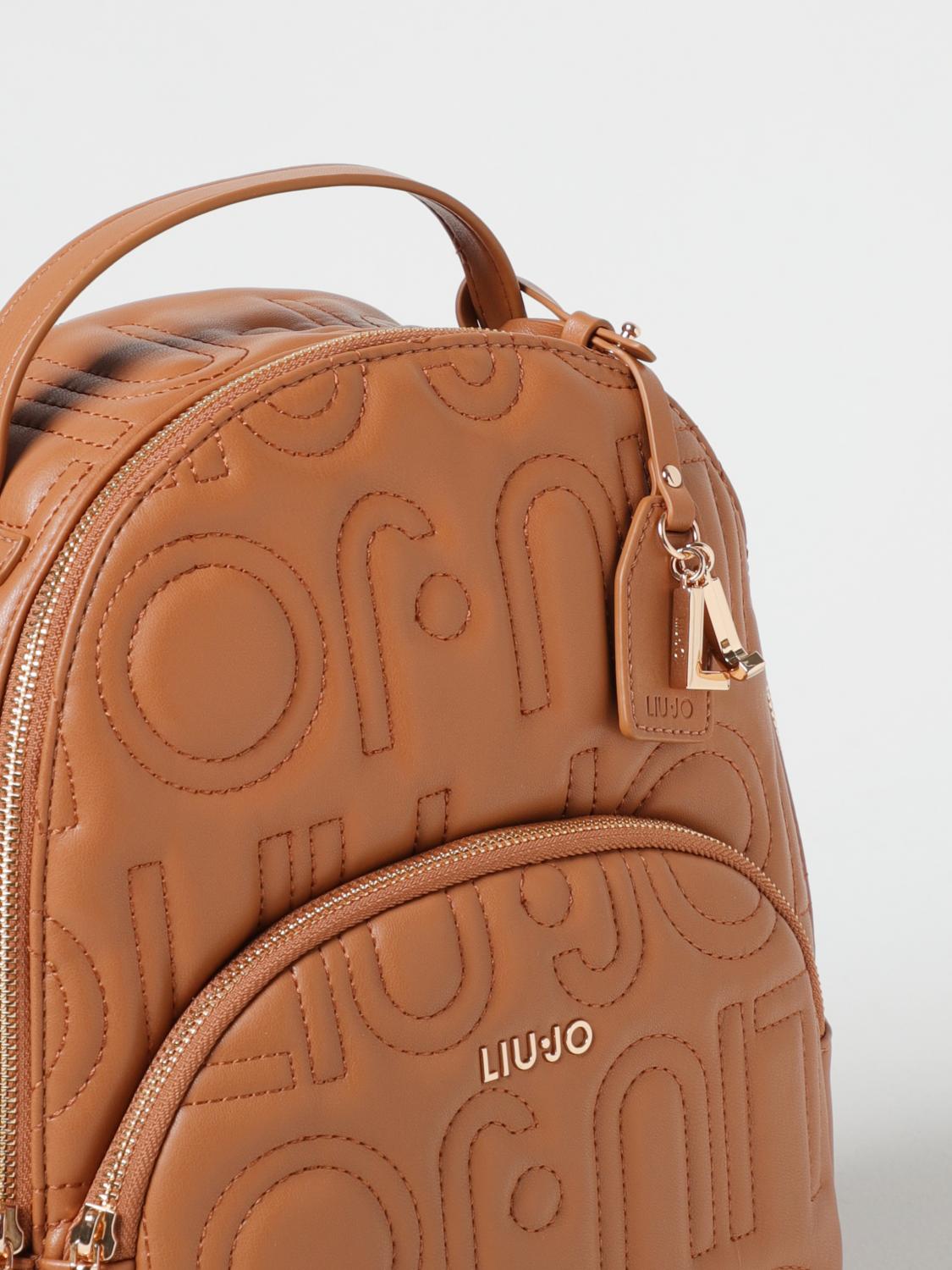 LIU JO ZAINO: Zaino Liu Jo in pelle sintetica con logo trapuntato, Marrone - Img 3