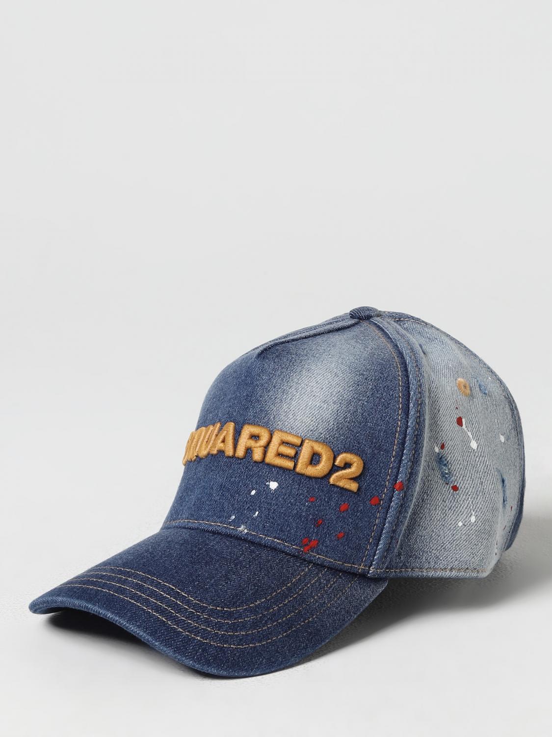 DSQUARED2: Hat men Blue Dsquared2 hat BCM072010106812 online