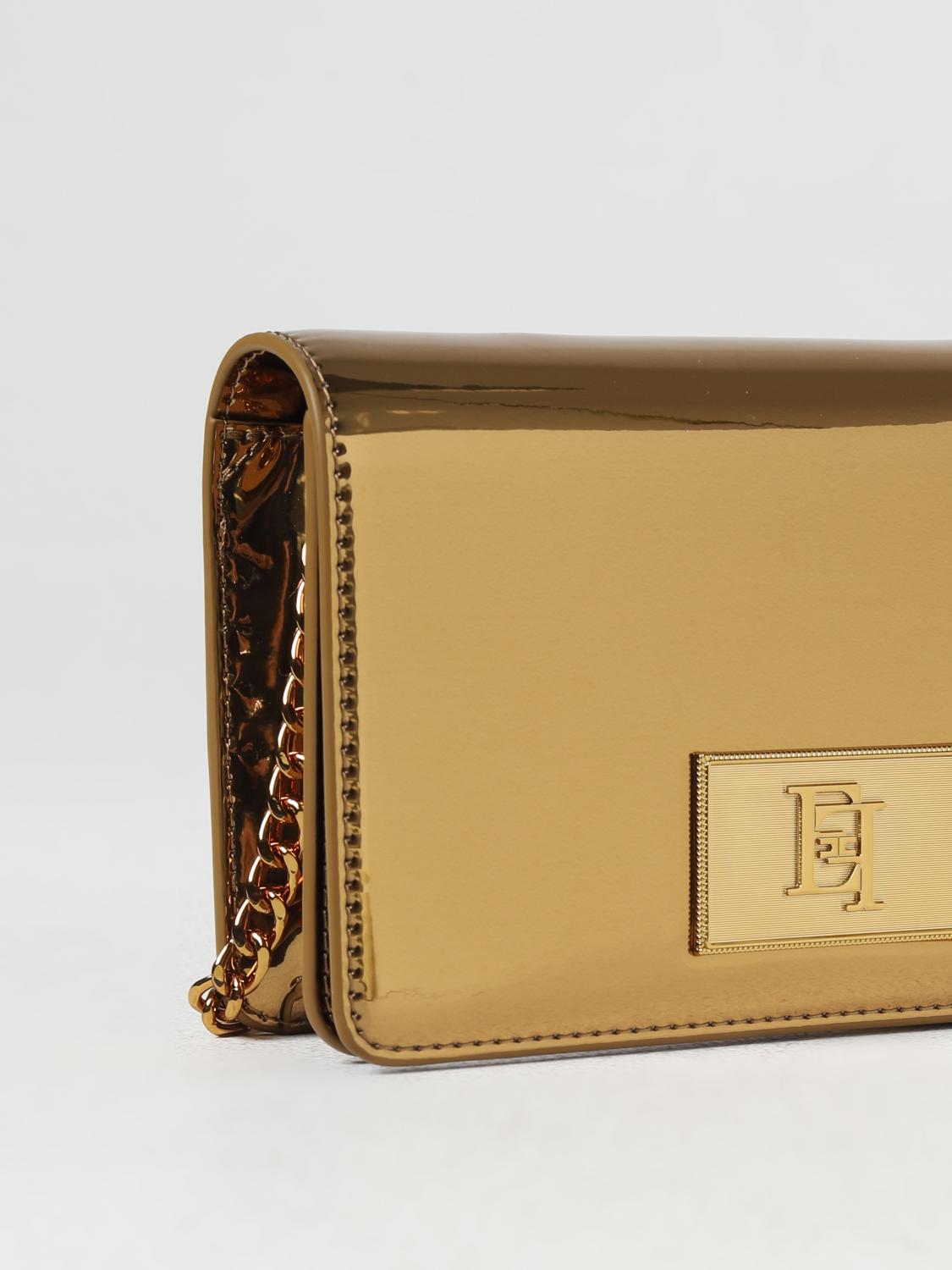 ELISABETTA FRANCHI BORSA MINI: Borsa Elisabetta Franchi in pelle sintetica laminata, Oro - Img 3