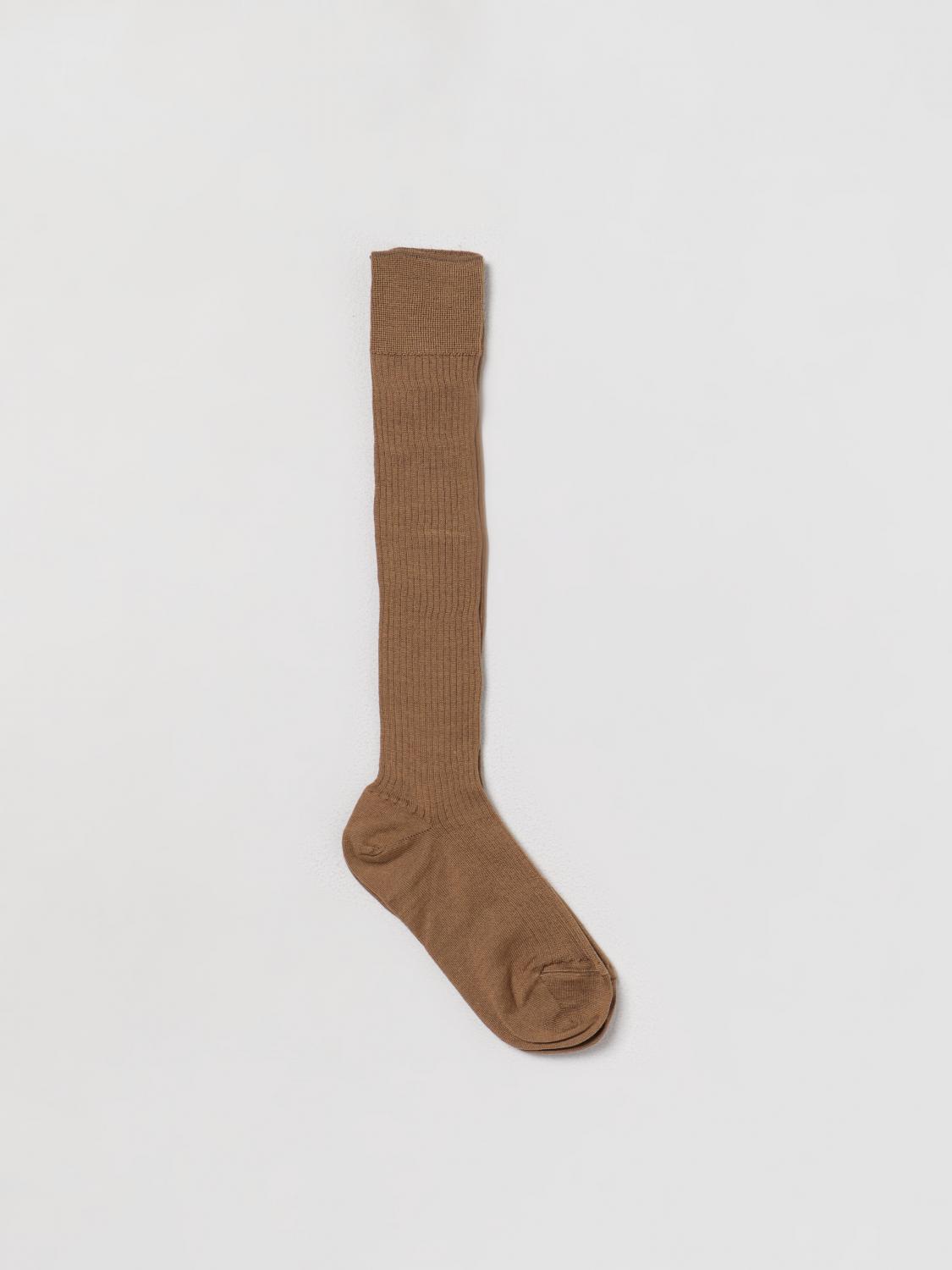 MAX MARA SOCKS: Max Mara socks in wool and silk, Brown - Img 1